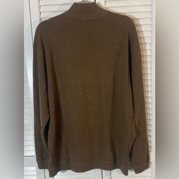 Banana Republic 1/4 Zip Sweater Men’s No Size  Brown/Gray Reversible See Descrip - Picture 5 of 5